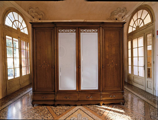 Kleiderschrank Set Holz Schrank Schlafzimmer Massivholz Möbel Italien Schränke