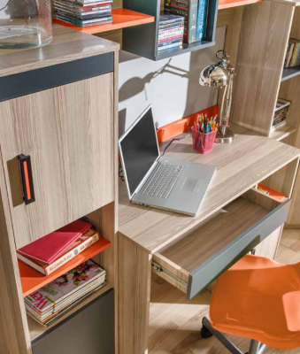 Kinder Komplett Set Jugend Zimmer Bett Kommode Schrank Tisch Büro