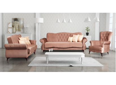 Sofagarnitur 3+1Sitzer Textil Relax Set Design Sofas Polster Couchen Arkos Meble