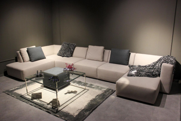 U-Form Sofa Modern Ecksofa mit Couchtisch Polstercouch Wohnzimmer Möbel