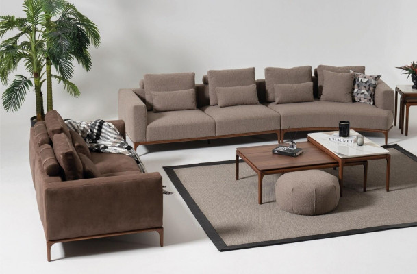 Brauner Wohnzimmer Luxus Sessel Designer Einsitzer Polster Lehnsessel