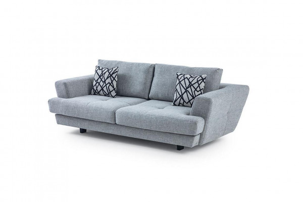  Wohnzimmer Design 3-Sitzer Grau Sofa Modern Luxus Stoffsofa Exclusive