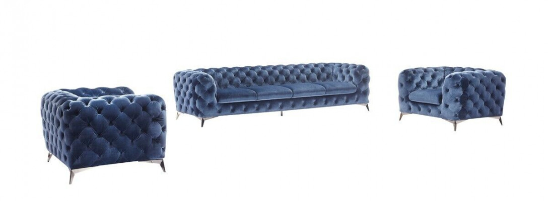 Sofa Chesterfield Couch Polster XXL Big Garnitur Textil 4+1+1 designer