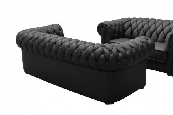 Chesterfield Sofagarnitur Klassiche Wonzimmer Couch Sofa Set Polster Garnitur