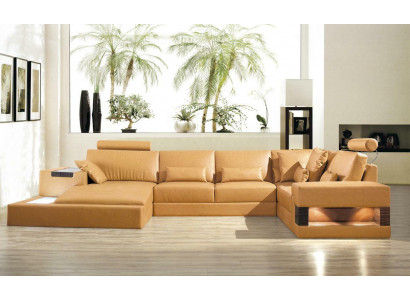 Big xxl ledersofa sofa Couch polster eck lounge garnitur u form wohnlandschaft