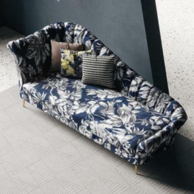 Textil Chaise Lounge Liege Polster Liegen Sofa Relax Chaiselounge Club Möbel Neu