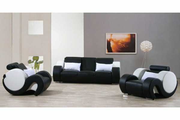 Sofagarnitur Couch Polster Sofa Set 3+1+1 Leder Couchen Sofas Komplett Neu 1094