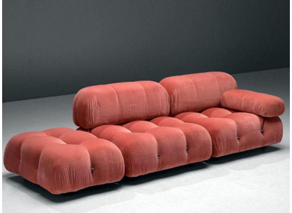 Sofa 3 Sitzer Polstersofa Rosa Textill Sitz Design Couch Sofas Stoff