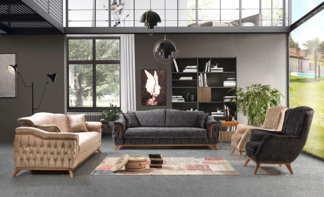 Wohnzimmer Sessel Design Couch Textil Luxus Polster Lounge Club Einsitzer