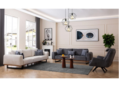 Design Sofagarnitur Wohnzimmer Set Moderne Garnituren 4+3+1 Sitz 3tlg.