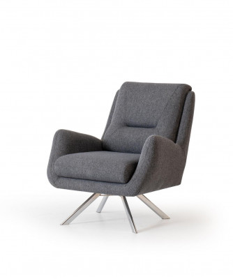 Modern Sessel Luxus Möbel in Wohnzimmer Lounge Club Designer grau Einrichtung