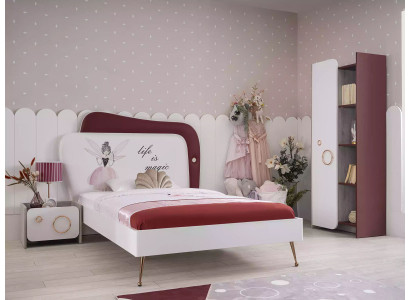 Designer Kinderbett Mädchen Zimmer Möbel Bettrahmen Einzelbett Möbel