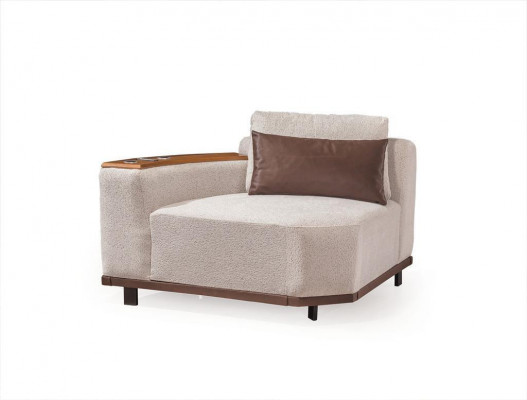 Beiges Modulsofa Designer Ecksofas Wohnzimmer Luxuriöse Polster Couchen