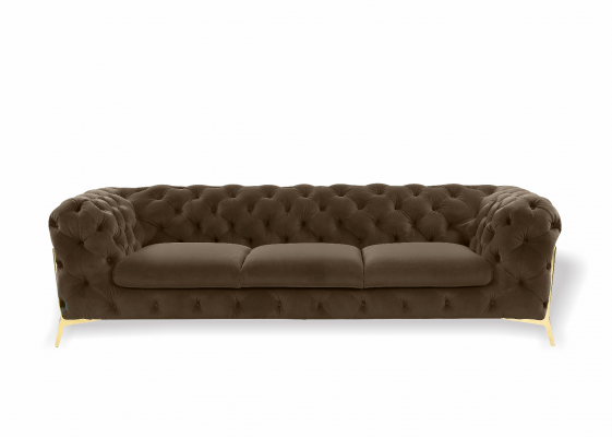 Chesterfield 3 Sitzer Couch Polster Textil Couchen Sitz Wohnzimmer Sofa Samt Neu