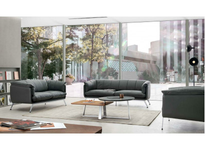 Sofagarnitur 3-1 Sitzer Set Design Sofas Polster Couchen Kunstleder Relax