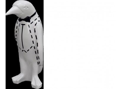 XXL Design 67cm Pinguin Luxus Figur Skulptur Handarbeit Tier Skulpturen Figuren