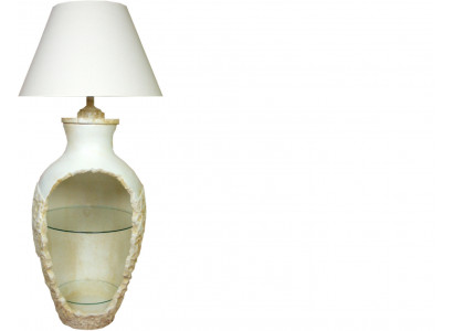 Design Stehleuchte Vase XXL 138cm Stand Lampe Lampen Regal Beleuchtet Vitrine