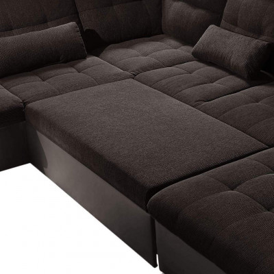 Wohnlandschaft Multifunktion Couch Ecksofa U Form Bettfunktion Schlaf