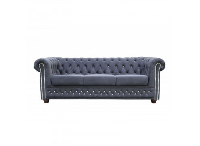 Chesterfield Ledersofa Sofa Couch Polster Garnitur 3+1 Bettfunktion Schlafsofa