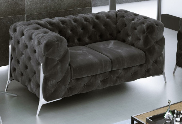 Chesterfield Couch 2 Sitzer Polster Sitz Stoff Textil Couchen Leder Sofas Sofa