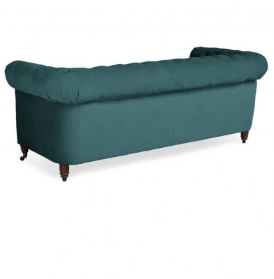 Klassische Chesterfield Möbel Dreisitzer Couch Textil Sofa Edles Design