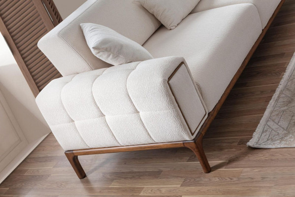 Sofa 3 Sitzer Modern Möbel Weiße Farbe Wohnzimmer Luxus Dreisitzer