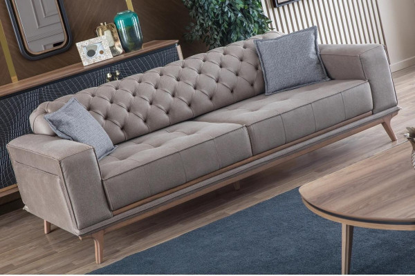 Luxus Modern Wohnzimmer Set 4tlg. 4 sitzer Sessel couchtisch Möbe Neu