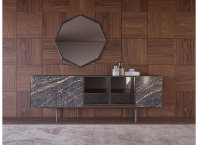 Sideboard mit Spiegel Luxus Einrichtung Esszimmer Komplett Set Modern Möbel