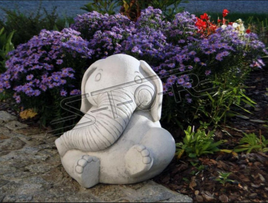 Design Figur Elefant Skulptur Figuren Skulpturen Statuen Weiß Karikatur Statue