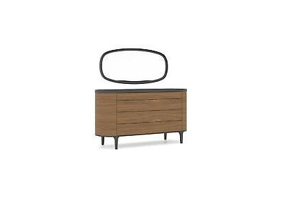 Kommode mit Spiegel Design Luxus Schrank Modern Stil Schlafzimmer Möbel Neu