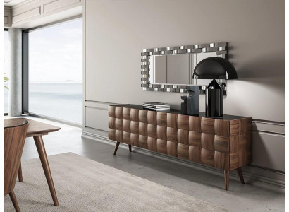 Luxus Sideboard mit Spiegel Esszimmer Komplett Einrichtung Design Möbel