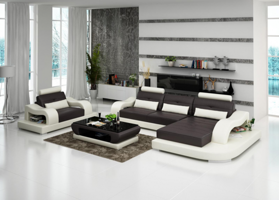 Wohnlandschaft Ecksofa L-Form Sessel Set Garnitur Leder Couch 2tlg.