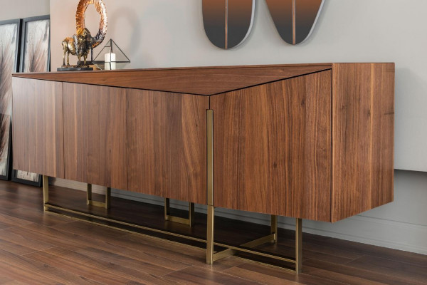 Sideboard Kommode Anrichte Spiegel Holz Braun Esszimmer Schränke Set