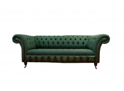 Chesterfield Sofa 3 Sitzer Couch Polster Stoff Leder Couchen Textil Neu