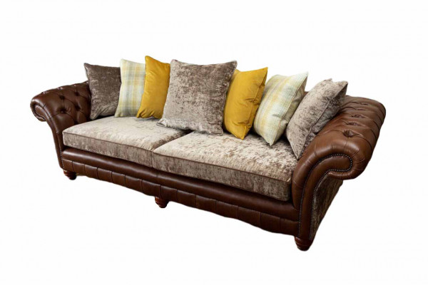 Sofa Couch 3 Sitzer Design Couch Polster Textil Klassisch Dreisitzer Neu