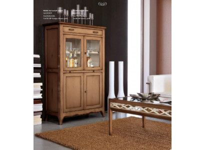 Vitrinen Bar Schrank Haus Designer Schränke Wand Holz Spiegel Vitrine Möbel Neu