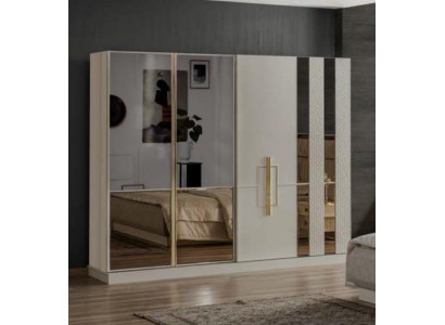 Schränke Kleiderschrank Schrank Schlafzimmer Weiß Modern Holz Luxus