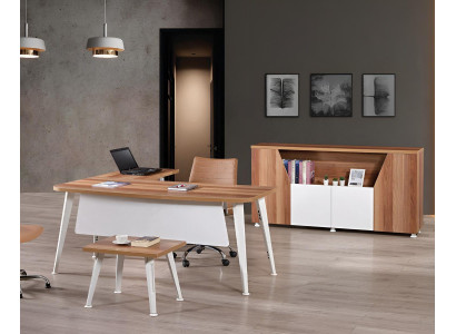 Büromöbel Weiß Set 3tlg Eckbürotisch Komplettbüro Schrank Holz Gruppe