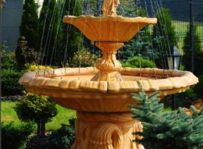 Zierbrunnen Springbrunnen Figur Brunnen Dekoration Garten Fontaine Teich SHELLA