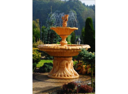 Springbrunnen Garten Teich Brunnen 187cm Steinbrunnen Gartenbrunnen Fontaine Neu