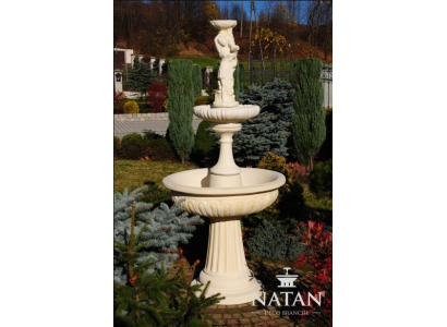 Springbrunnen Garten Teich Brunnen 199cm Steinbrunnen Gartenbrunnen Fontaine Neu