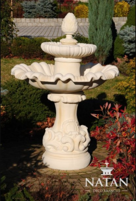 Springbrunnen Garten Teich Brunnen 140cm Steinbrunnen Gartenbrunnen Fontaine Neu