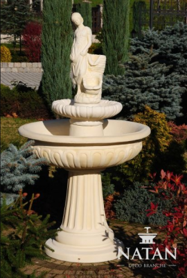 Springbrunnen Garten Teich Brunnen 164cm Steinbrunnen Gartenbrunnen Fontaine Neu