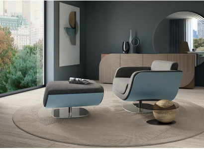 Drehbarer Fußhocker Design Bizzotto Wohnzimmer Italienische Möbel Relax Hocker