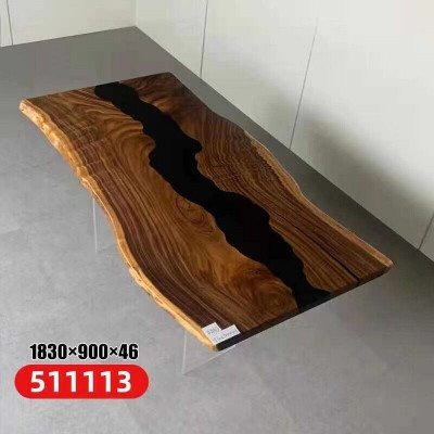 Table Epoxidharz Esstisch Echtes Holz Massiv Tische 183x90 Flusstisch