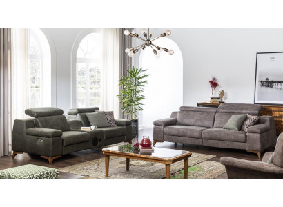 Sofa Couch Polster Set XXL Big Couchen Multifunktion Sofas 3+3 Sitzer