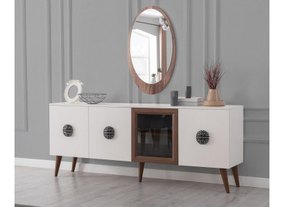 Moderne Esszimmer Möbel Designer Sideboard Luxus Spiegel 2tlg Set Neu