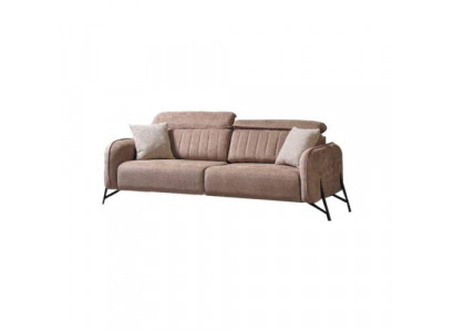 Beiges Wohnzimmer Sofa Designer 3-Sitzer Stoffsofa Luxus Polster Möbel