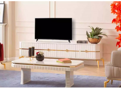 Couchtisch Sideboard 2tlg Wohnzimmer Möbel Tisch Lowboard neu weiß