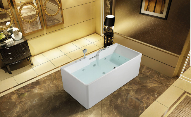 Whirlwanne Indoor Whirlpool Badewanne Home Spa Weiß Wanne Relax